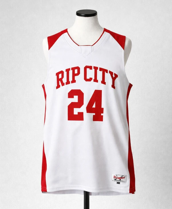 White Rip City Masters senior basketball league jersey used in the Portland 60+ basketball league